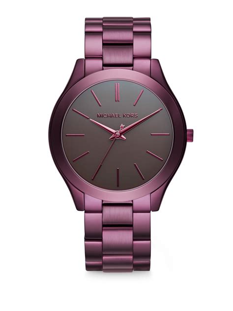 michael kors purple watch women's|michael kors women's oversized watches.